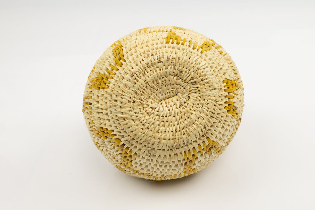 Vintage Woven Panama Basket
