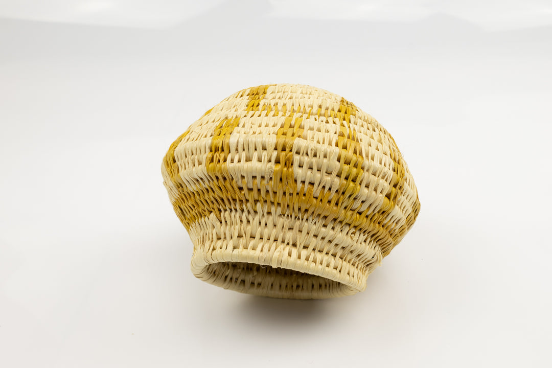 Vintage Woven Panama Basket