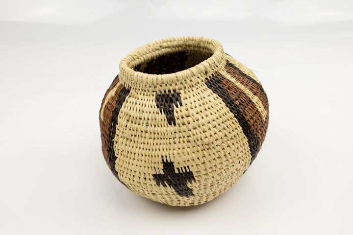 Vintage Woven Panama Basket