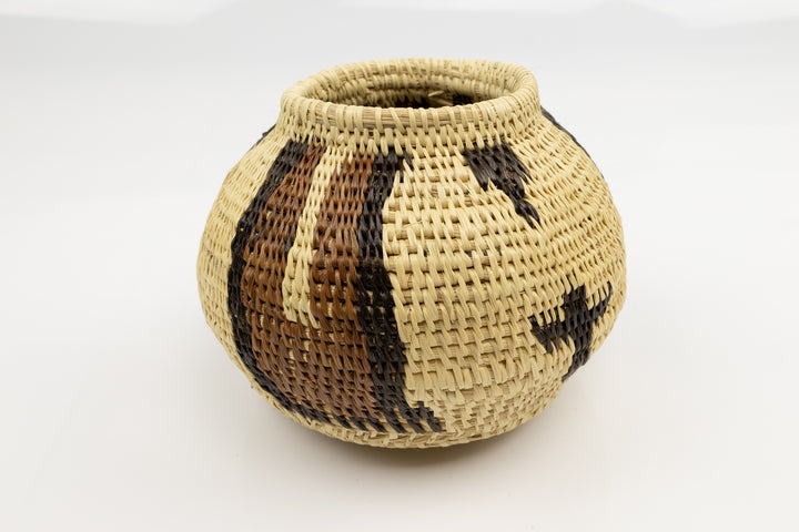 Vintage Woven Panama Basket