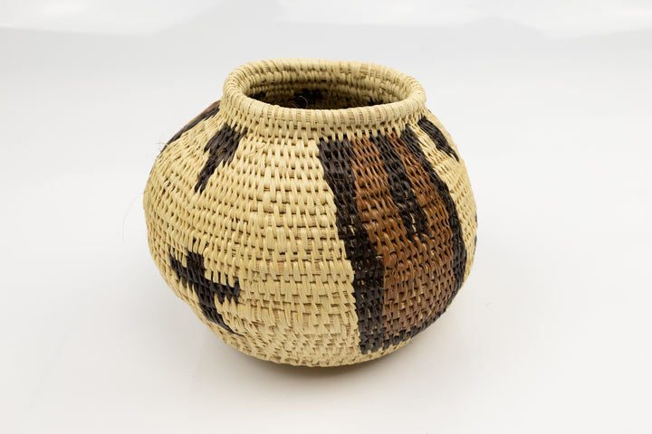Vintage Woven Panama Basket