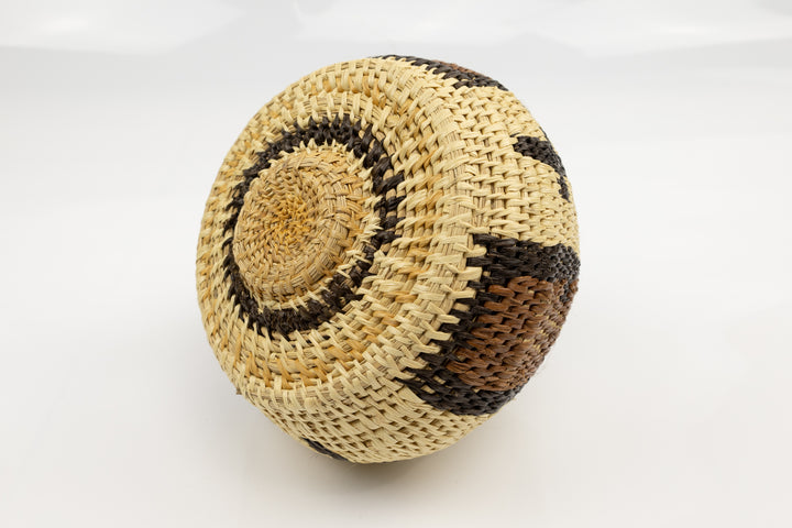 Vintage Woven Panama Basket
