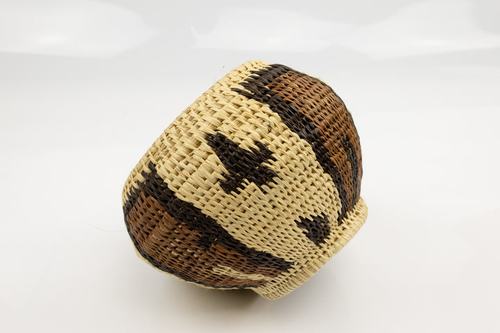 Vintage Woven Panama Basket