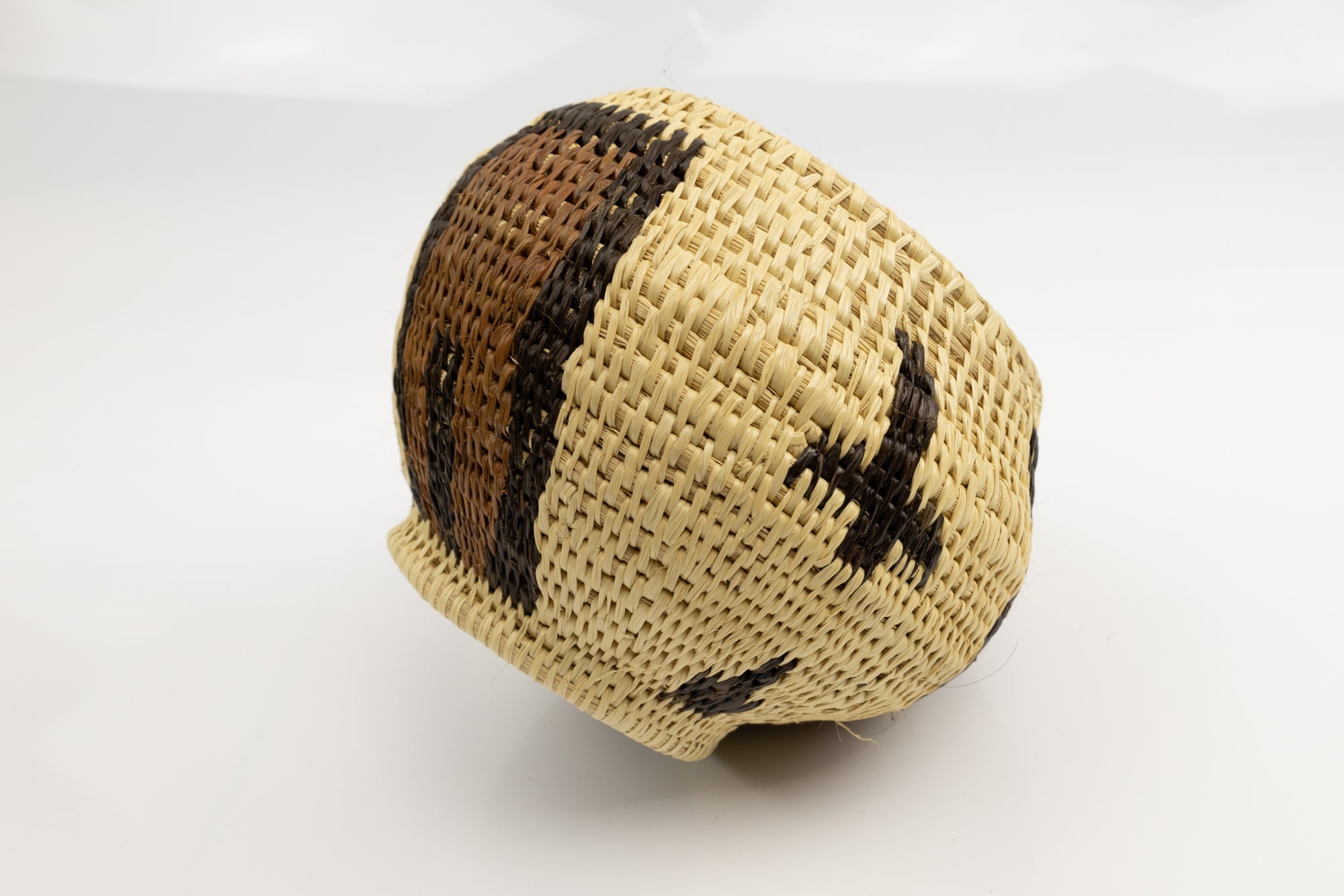 Vintage Woven Panama Basket