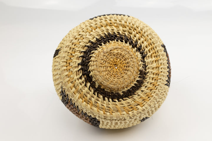 Vintage Woven Panama Basket