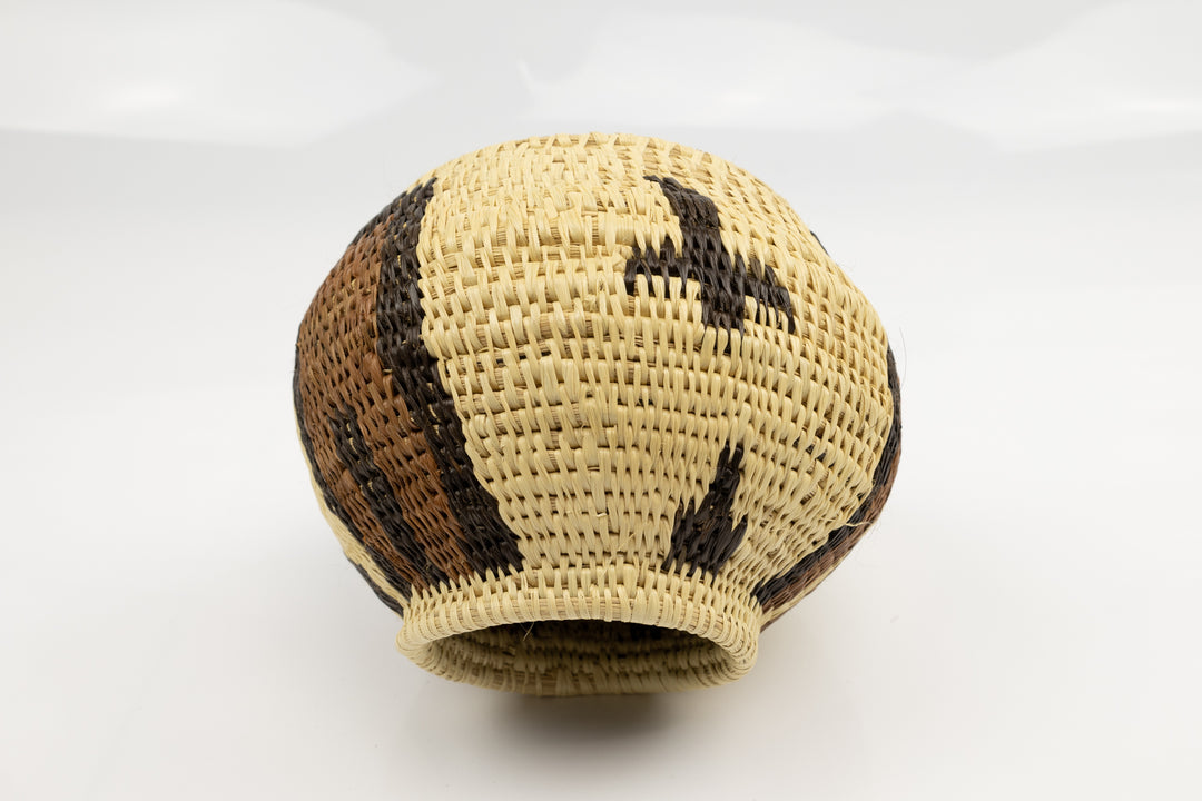 Vintage Woven Panama Basket