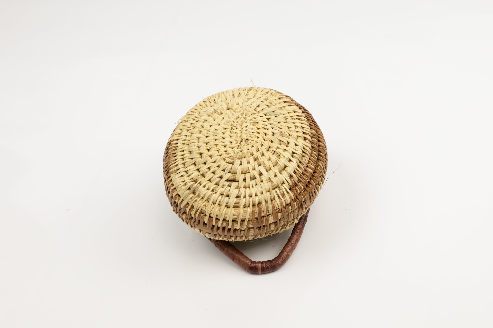 Vintage Woven Panama Basket