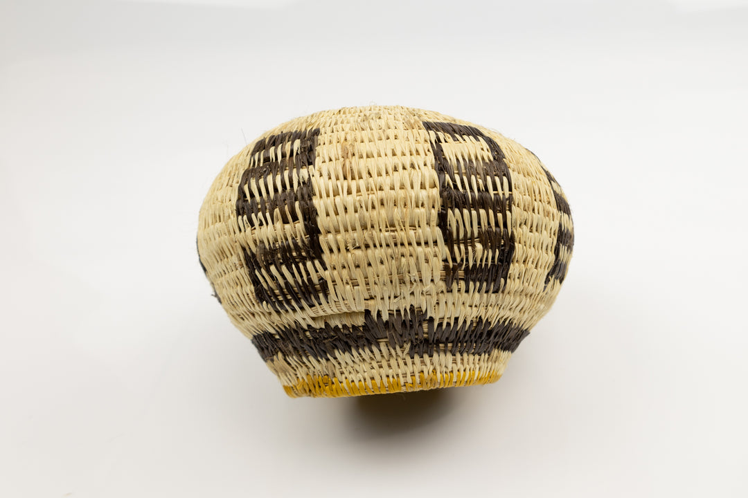 Vintage Woven Panama Basket