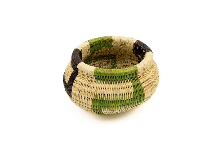 Vintage Woven Panama Basket