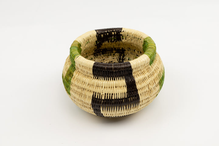 Vintage Woven Panama Basket