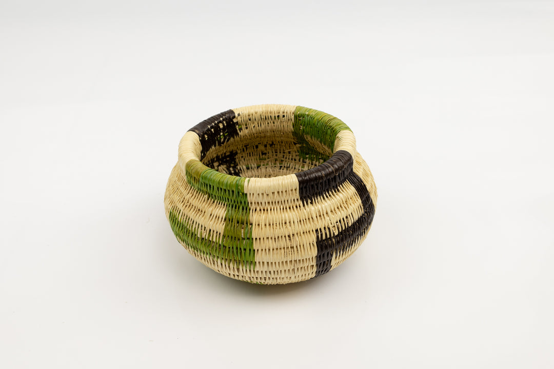 Vintage Woven Panama Basket