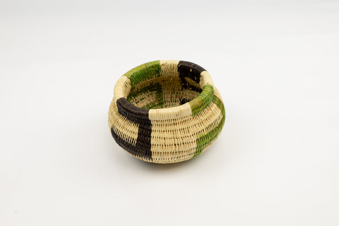 Vintage Woven Panama Basket