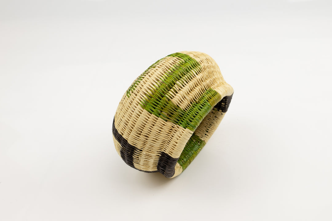 Vintage Woven Panama Basket