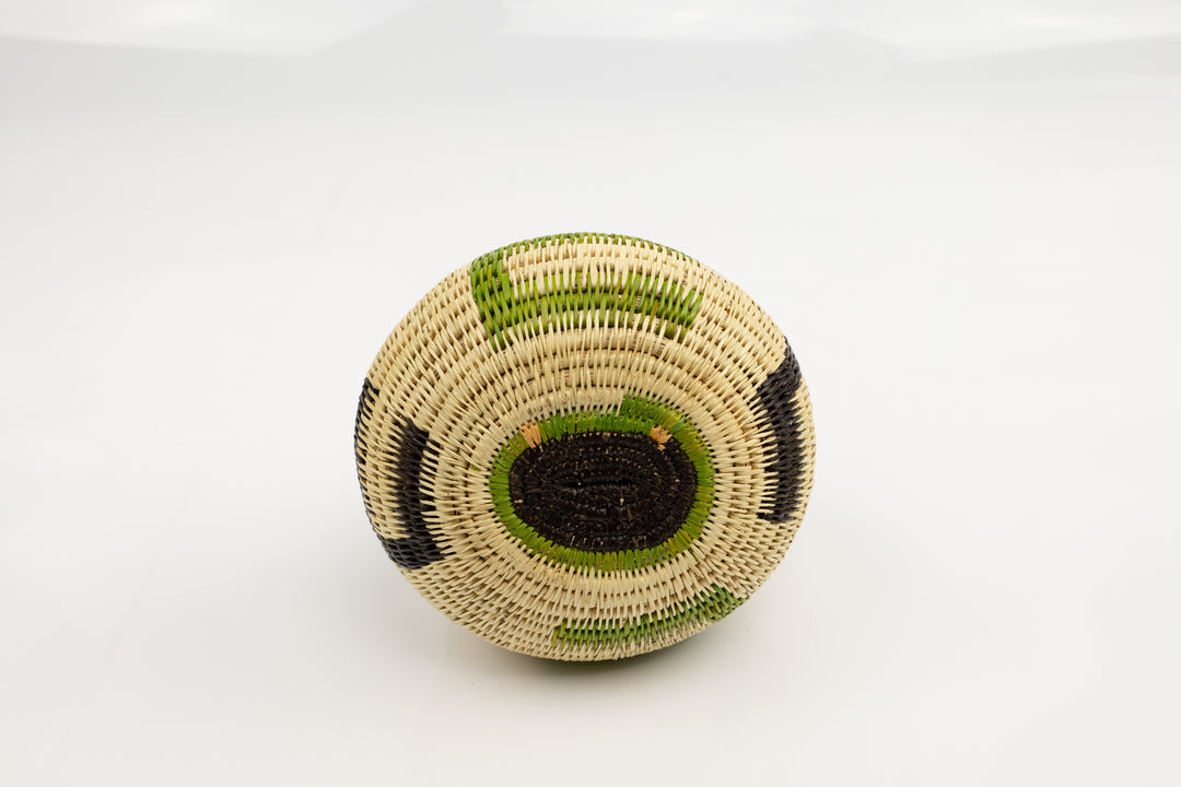 Vintage Woven Panama Basket