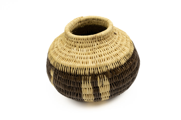 Vintage Woven Panama Basket