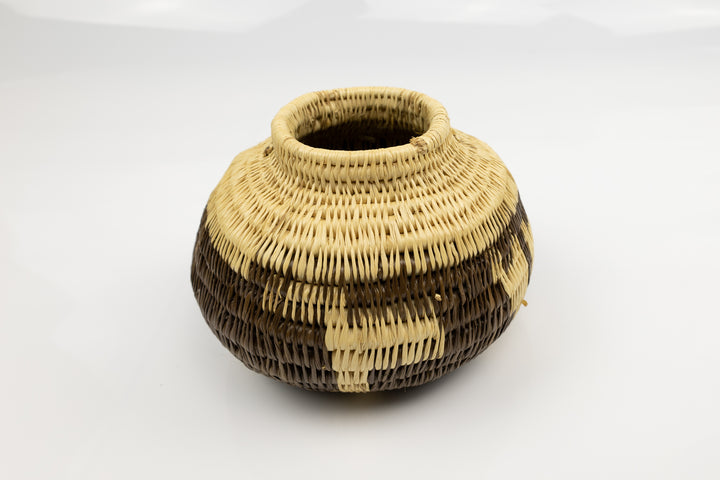Vintage Woven Panama Basket