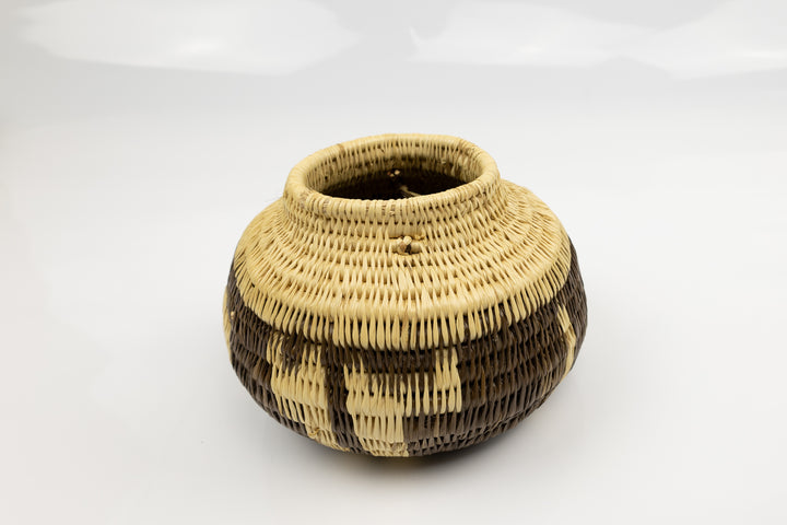 Vintage Woven Panama Basket