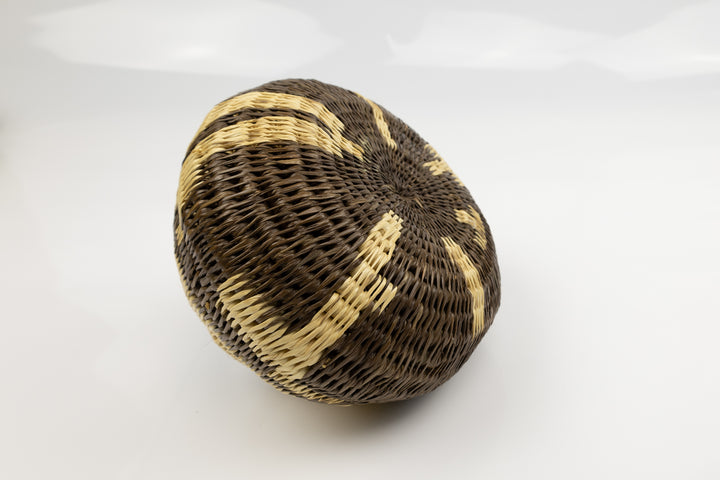 Vintage Woven Panama Basket