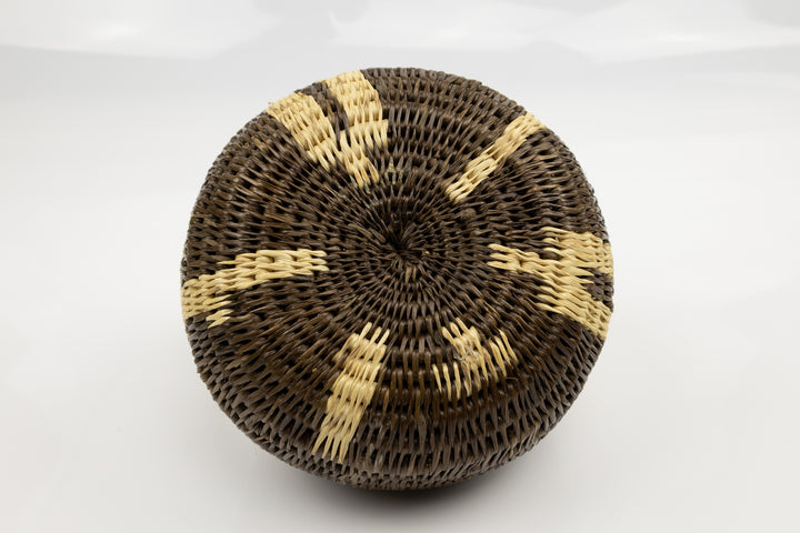 Vintage Woven Panama Basket