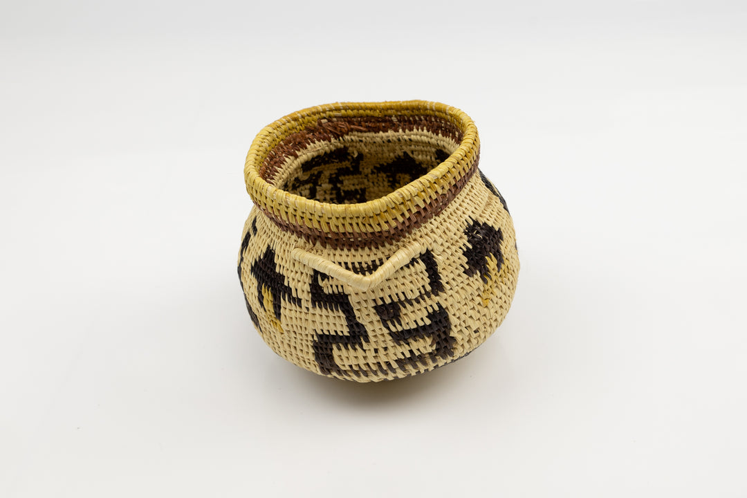 Vintage Woven Panama Basket