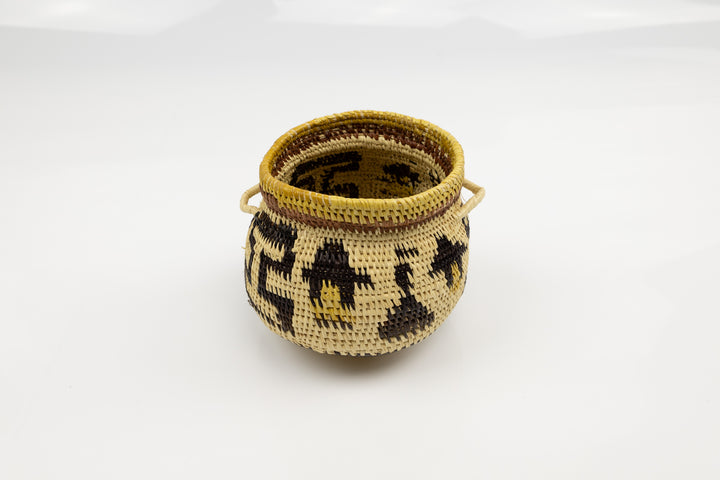 Vintage Woven Panama Basket