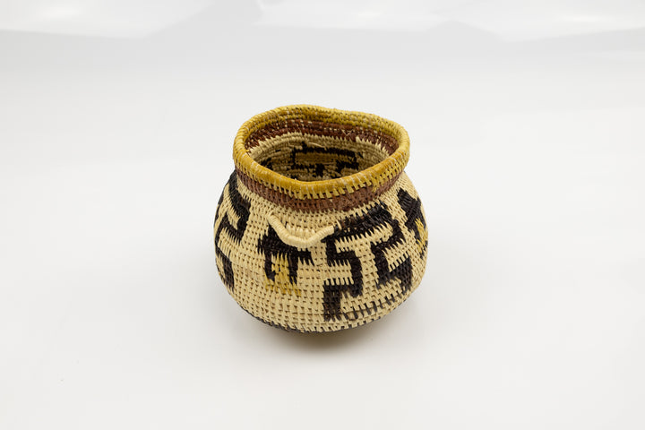 Vintage Woven Panama Basket