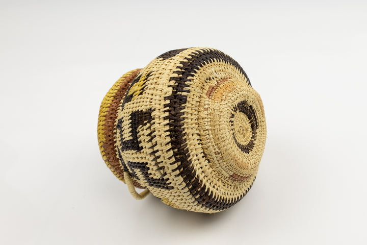 Vintage Woven Panama Basket