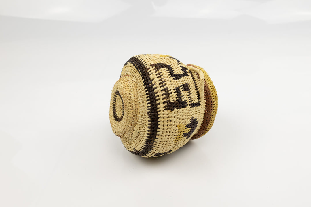 Vintage Woven Panama Basket