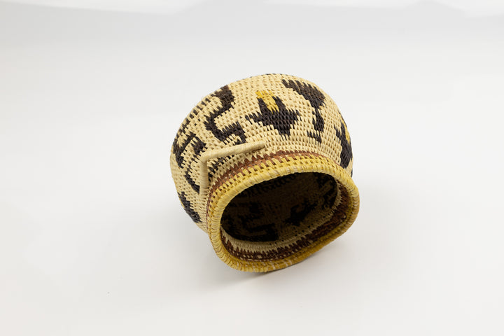 Vintage Woven Panama Basket