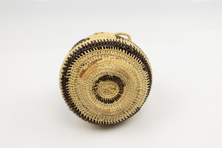 Vintage Woven Panama Basket