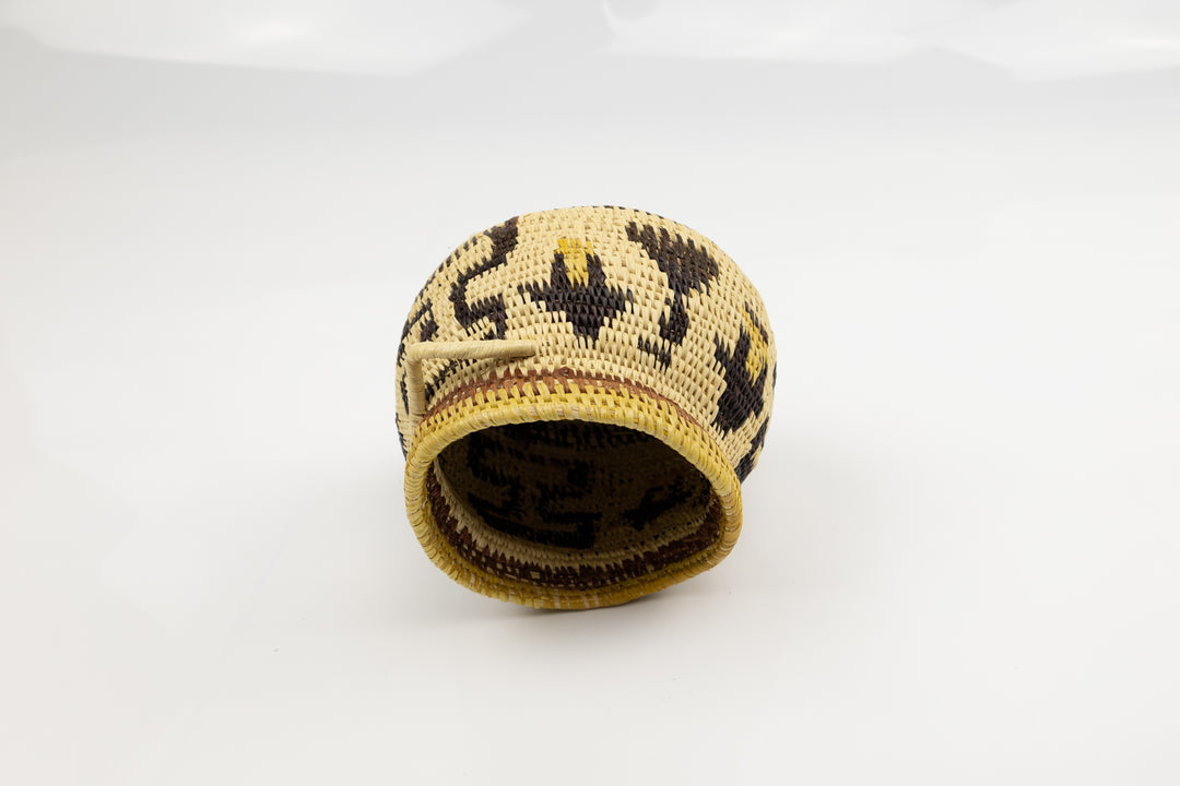 Vintage Woven Panama Basket