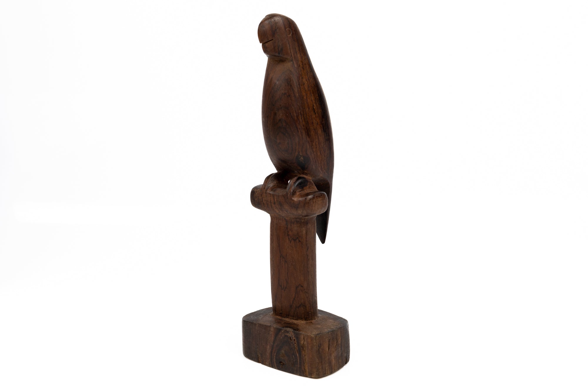 Jungle Parrot Figurine, Wood Carving