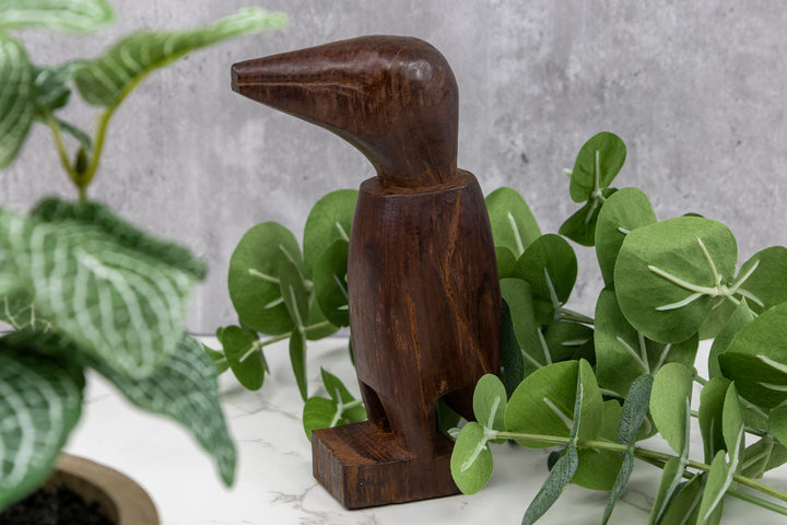 Jungle Bird Figurine, Wood Carving