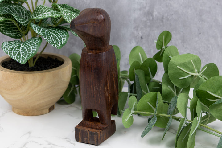 Jungle Bird Figurine, Wood Carving