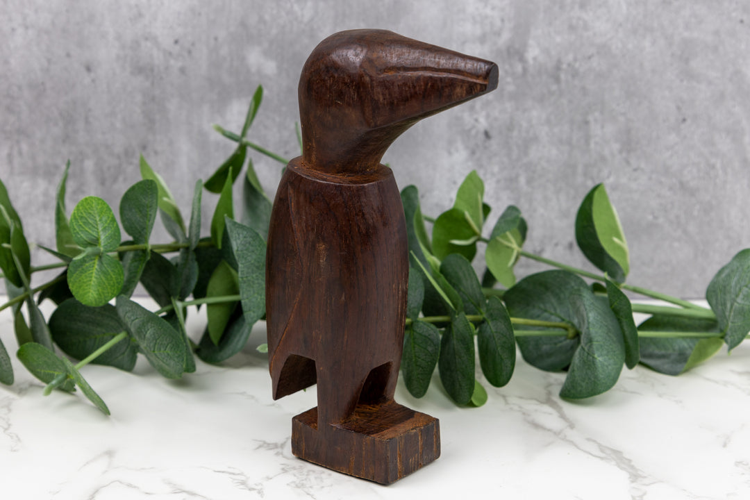 Jungle Bird Figurine, Wood Carving