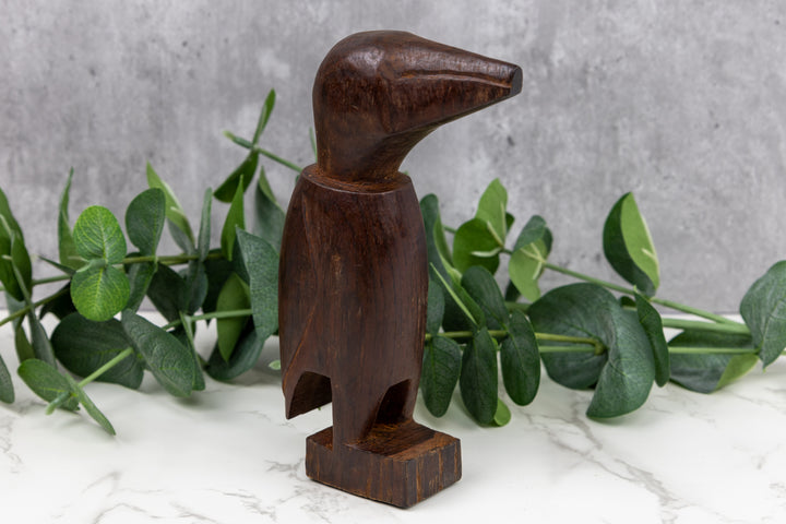 Jungle Bird Figurine, Wood Carving