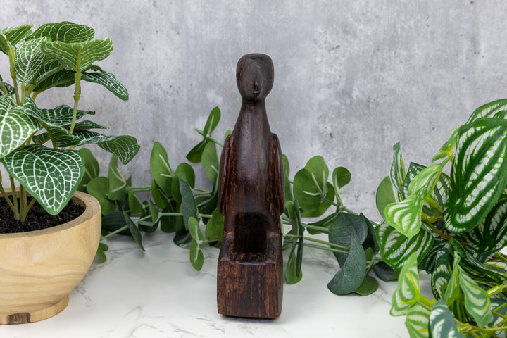 Vintage Jungle Bird Wood Carving