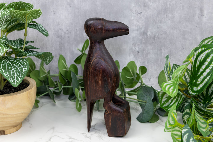 Vintage Jungle Bird Wood Carving