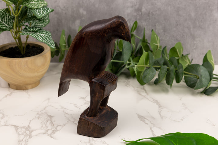 Jungle Bird Figurine, Wood Carving