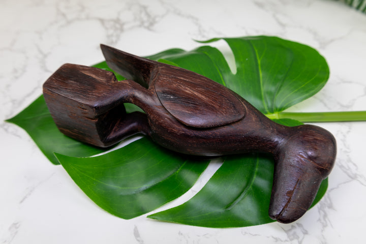 Vintage Jungle Bird Wood Carving