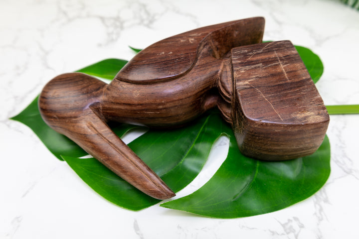 Vintage Pelican Bird Wood Carving