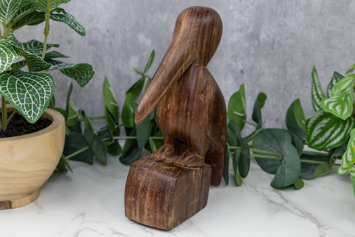 Vintage Pelican Bird Wood Carving