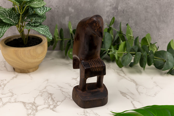Jungle Bird Figurine, Wood Carving