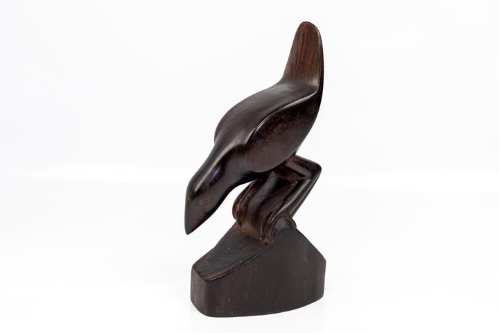 Vintage Seedeater Bird Wood Carving