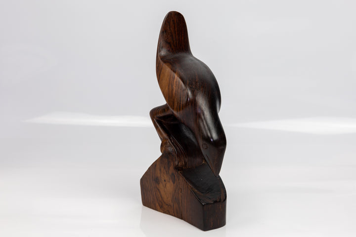 Vintage Seedeater Bird Wood Carving