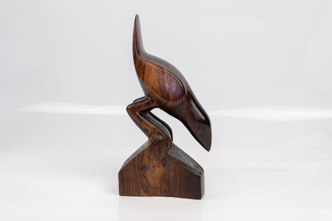 Vintage Seedeater Bird Wood Carving