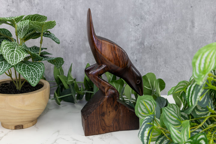 Vintage Seedeater Bird Wood Carving