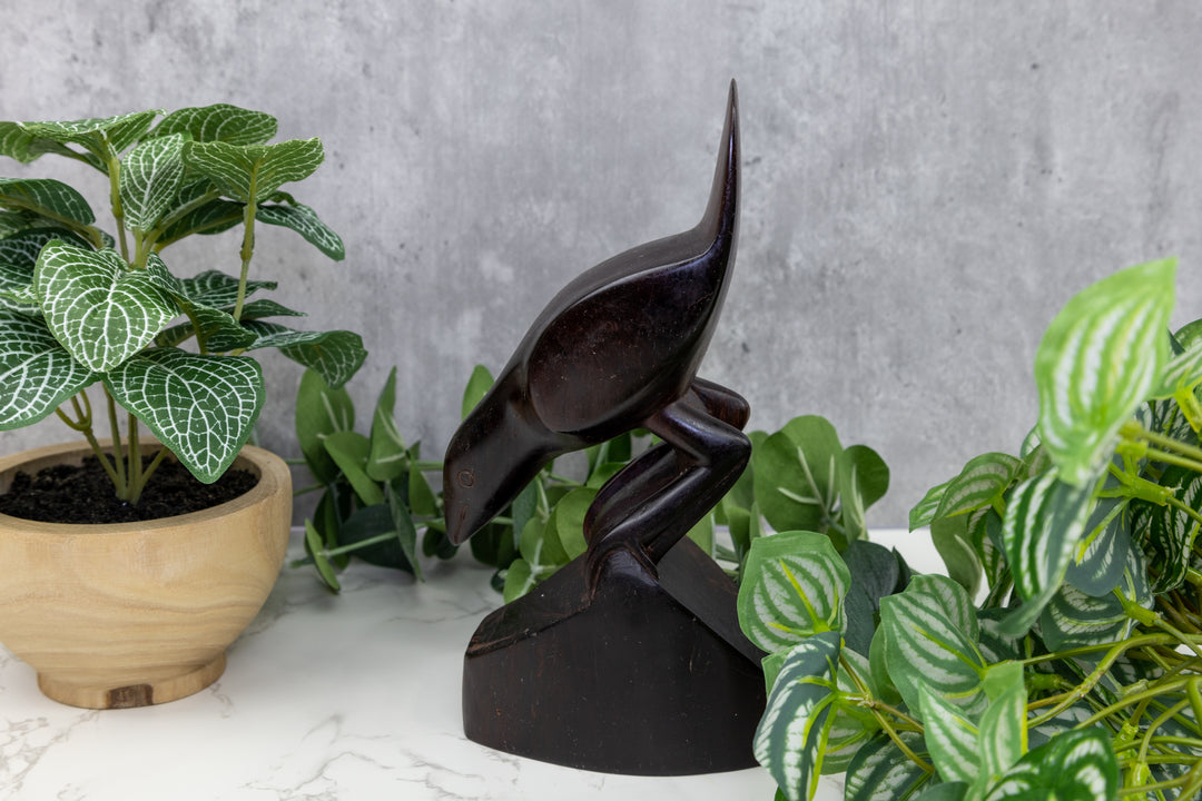 Vintage Seedeater Bird Wood Carving