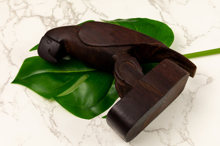 Jungle Parrot Figurine, Wood Carving