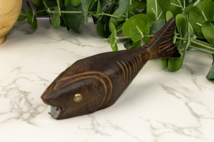 Fish Bottle Opener Wood Carving